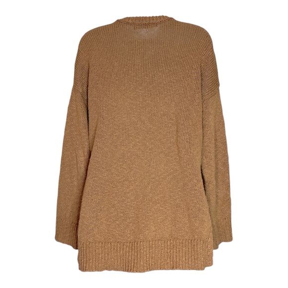 Jenni Kayne Cruise Cocoon Safari Tan Crewneck Sweater - Picture 4 of 6